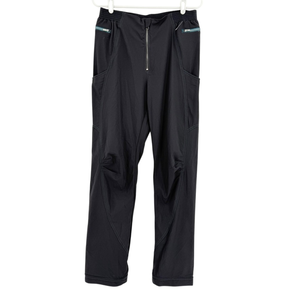 FP Free Movement Women's Elastic Waist Zip Black Nylon Pants Size Large NWOT